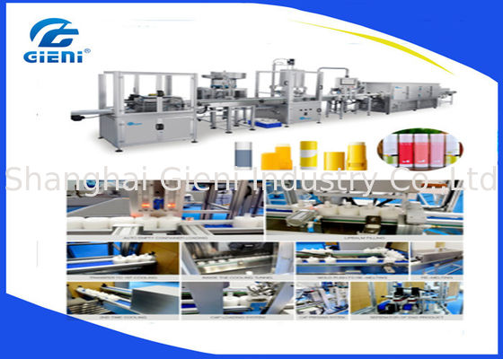 Linear Type Auto Kosmetik Filling Machine, Enam nozel Sunstick mengisi