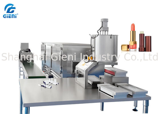 Tangan Tuang Type Lip Balm Filling Machine dengan 96 Rongga Per Mould