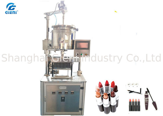 Durable 12 Cavities Matte Lipstick Filling Machine, 20L Single Jacket Tank