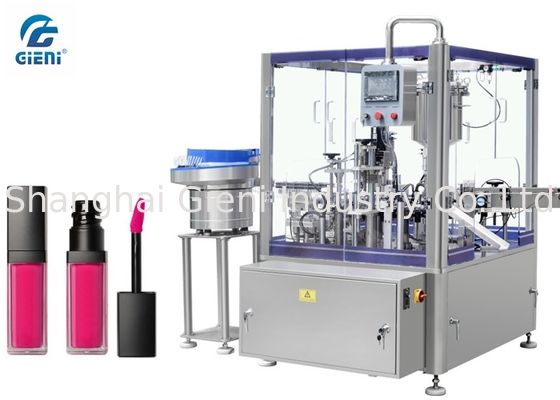 Jenis Piston Automatic Lip Gloss Filling Machine 1-30ml Volume Dengan Garansi 1 Tahun