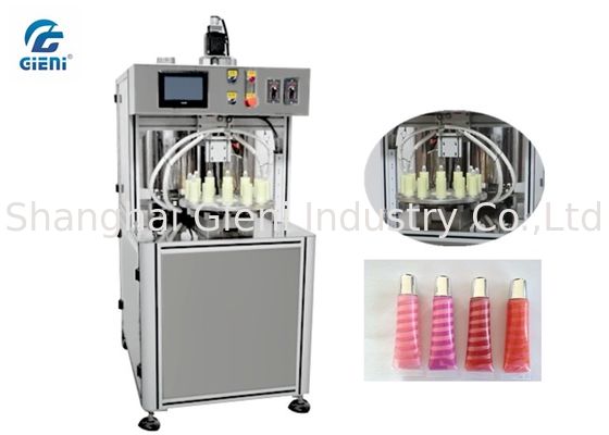 Rotary Type Lip Gloss Filling Machine Multi - Warna Lip Gloss