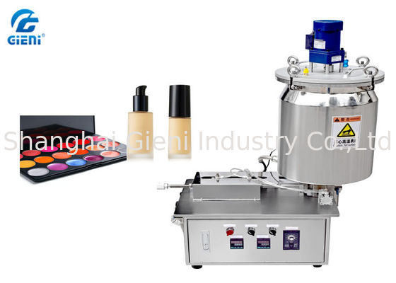 Table Type Single Nozzle Mascara Filling Machine dengan 15L Heating Tank
