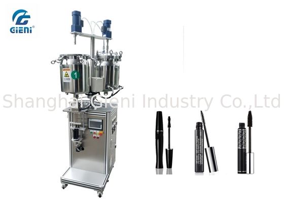 Double Tank Mascara Filling Machine Durable untuk Bentuk Container Khusus
