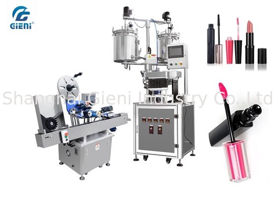 Pearl Essence Mateials Lipstick Filling Machine 9kw Dengan Horizontal Labeller