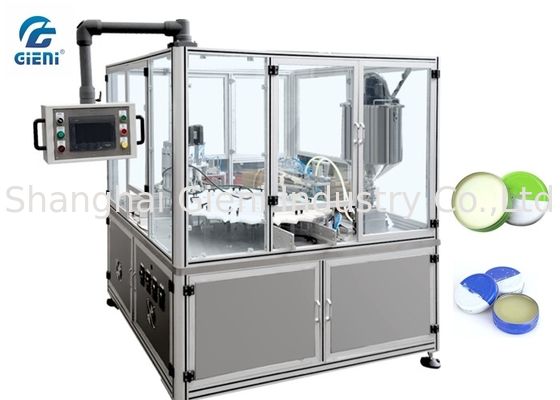 Piston Type PLC Control Capper untuk Mengisi Mesin Vaseline Dengan Bahan Stainless Steel