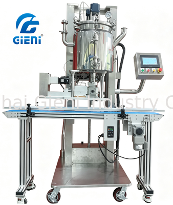 Mesin Pengisian Panas Sanitasi dengan Tangki Stainless Steel SUS316L Angkat Naik Turun dan Pemanasan Jalur Penuh untuk Pengisian Kosmetik
