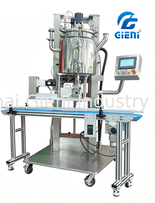Servo Driven Precision Hot Filling Machine dengan Tank Lift Up Down dan Vacuum Function untuk Cosmetic Filling