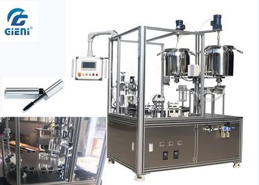 Harga yang bagus Kapasitas Tinggi Jenis Rotary Mengisi Dan Capping Mesin Untuk Maskara, Bahan Stainless Steel on line