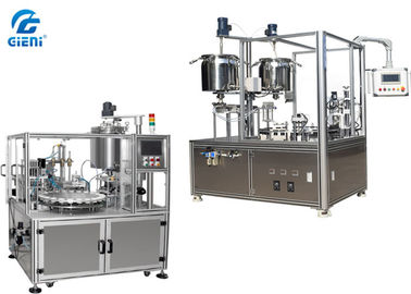 Harga yang bagus Semi-Automatic Kosmetik Filling Equipment Untuk Lip Gloss Dengan Double Tank on line