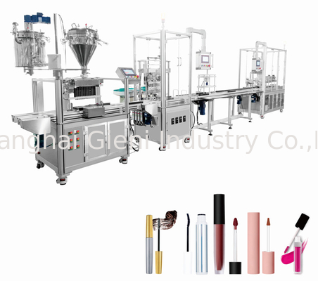 Harga yang bagus 2400pcs/jam Mascara High Speed Pengisian dan Capping Produksi Line on line
