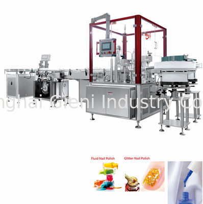 Harga yang bagus Kecepatan Mesin Pengisian Polish Kuku 30 pcs/min Kecepatan Produk 20-30 Botol/min Kapasitas untuk Produksi on line