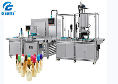 Harga yang bagus 5 nozel Sepenuhnya Silikon Kosmetik Mengisi Mesin Mesin Lipstik Molding Dengan Pendingin Tunnel on line