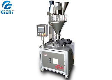 Harga yang bagus 1.5KW Nail Powder Kosmetik Mengisi Mesin Nozzle Tunggal Dengan Cetakan Turntable on line