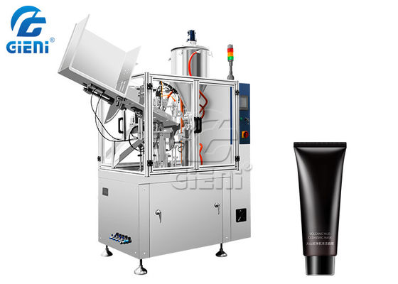 Harga yang bagus 40ppm 250ml Lipgloss Tube Filling Sealing Machine Didorong Servo on line
