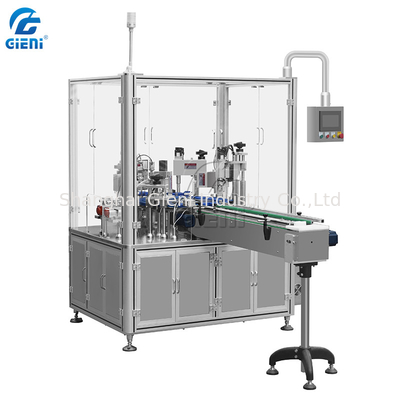 Harga yang bagus AC220V 50pcs/Min Rotary Nail Gel Filling Machine 2 Nozel on line