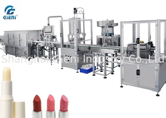 Full Automatic Lip Balm Filling Machine Dengan Chilling Tunnel