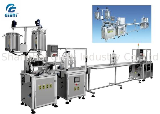 Linear Type Mascara Filling Machine dengan Container Detecting System