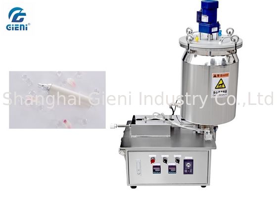 Semi-Auto Kosmetik Toner Filling Machine Air Source Dengan Tangki Lapisan Ganda