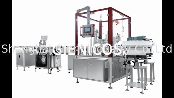 Tekanan udara 0,4-0,6MPa Peralatan pengisian cat kuku dengan fungsi capping dan label