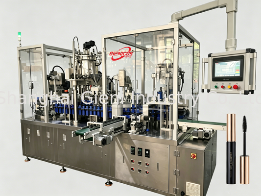 JQH-02 Mesin Pengisian Lipgloss Otomatis Berkecepatan Tinggi PCS/MIN Servo Piston Filler Cosmetic Packaging Line