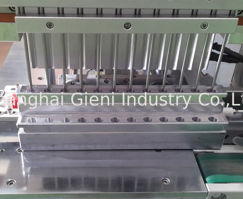 Otomatis 12 Nozel Cosemtic Filling Machine Untuk Lipstik Dengan Penutup Warna