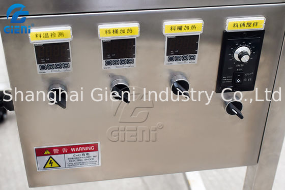 20L Tank Manual Type Metal Mold Lipstick Filler Dengan Remelting Conveyor