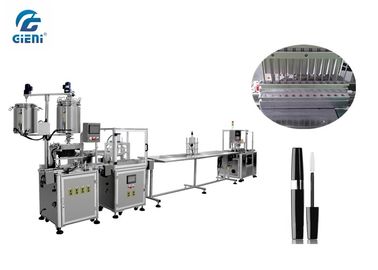Harga yang bagus Linear Type 12 Nozzles Mascara Filling Machine Dengan Servo Motor, Rentang Pengisian 1-15ml on line