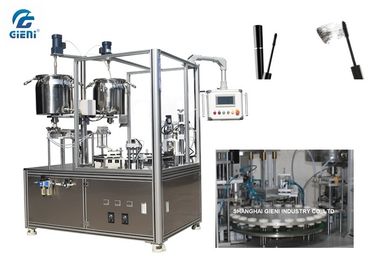 Harga yang bagus Rotary Type Mascara Filling Machine Stainless Steel Dengan Brush Memasukkan Divice on line