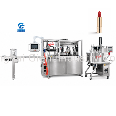 GLU-900 Kapasitas Tinggi 112 Rongga Cetakan Silikon Mesin Pengisi Lipstik 900pcs/jam Peralatan Produksi