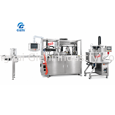 GLU-900 Servo Driven Lipstick Filling Machine Mitsubishi PLC 900pcs/h Jalur Produksi Otomatis